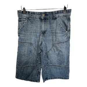 Urban Heritage Men's Blue patchwork Y2k Denim Shorts size 30